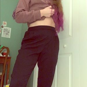 High Waist Navy Slacks